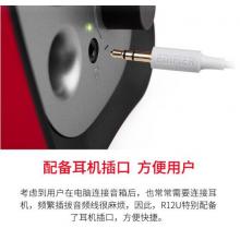 漫步者（EDIFIER）R12U 外观时尚、音质纯正的入门级微型2.0桌面音响 笔记本音箱 电脑音箱 黑色