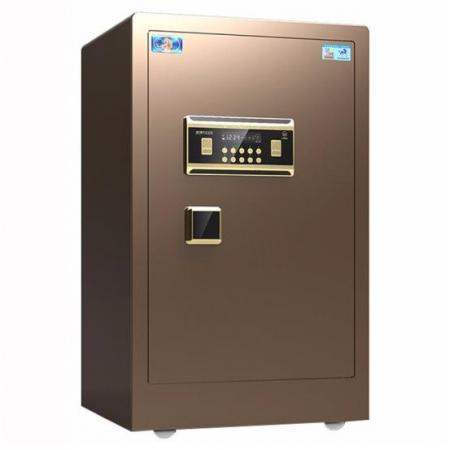 虎牌保险柜办公全钢电子密码开启60cm保管柜咖啡金