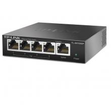 TP-LINK 5口千兆PoE交换机 4口PoE非网管交换机 监控网络网线分线器 企业级交换器 分流器 TL-SG1005P