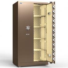 虎牌保险柜1.8m办公双门密码+指纹开启保管柜咖啡金