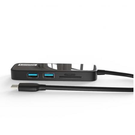 联想（Lenovo）EH05 Type-C扩展坞 USB分线器 转换器 HDMI转接头 USB扩展 SD/TF读卡器 笔记本转接器