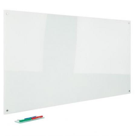 AUCS傲世 钢化玻璃白板60*90cm 磁性玻璃写字板黑板挂墙办公室会议培训开会白班板