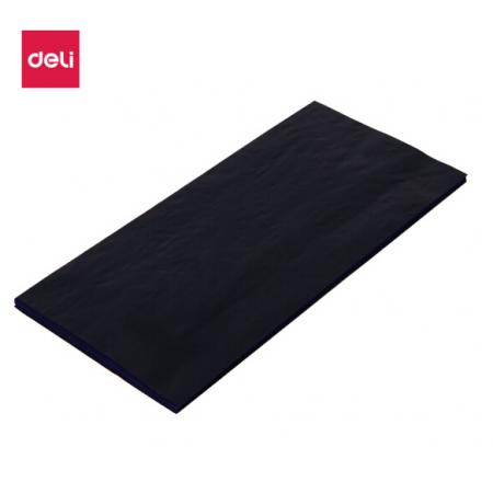 得力(deli)48K经济耐用薄型复写纸(18.5*8.5cm) 100张/盒 财务用品 蓝9370