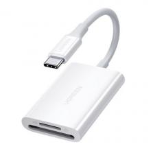 绿联 Type-C高速读卡器 USB-C4.0多功能SD/TF二合一 OTG手机读卡器 适用单反监控记录仪存储内存卡60724