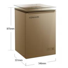 康佳（KONKA）102升 小冰柜冷藏冷冻一级能效节能单温 小型玻璃面板冷柜智能减霜BD/BC-102DTGX