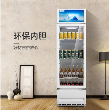 美的(Midea)立式单门展示柜 冷藏饮料茶叶保鲜柜 啤酒冷饮玻璃门冰柜 SC-230GM(Q)（白色）