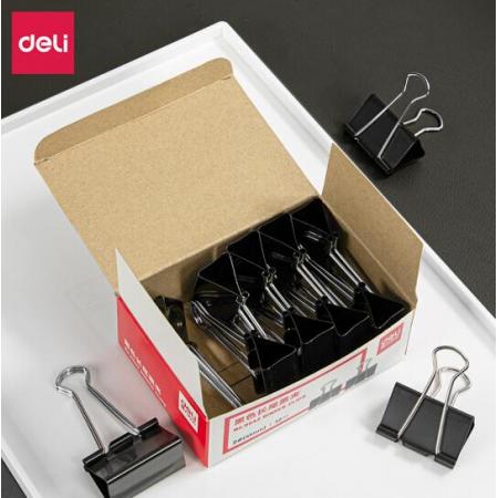 大号长尾票夹	得力9542-2#长尾票夹41mm盒装