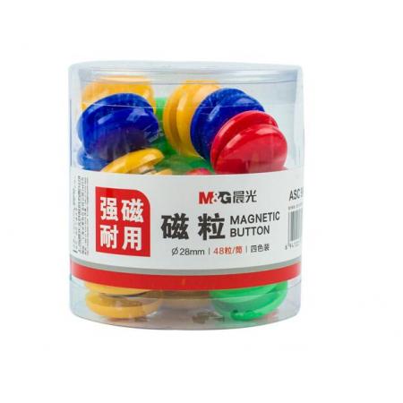 磁扣	晨光（M&G）28mm/ 40mm 48粒装Φ28mm 强磁粒ASC99398