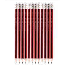 得力(deli​)S935写字​铅笔HB原木​六角铅笔带​橡皮 12支​装