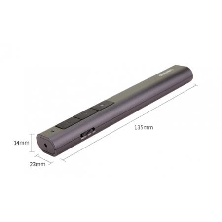 得力(deli)高端系列绿色光  可充电音量调节教鞭 PPT幻灯片遥控翻页笔 电子笔演讲笔激光无线演示笔翻页器2809