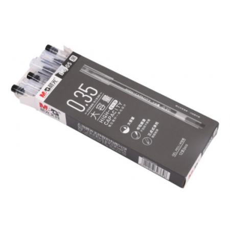 晨光(M&G)文具0.35mm黑色中性笔 12支/盒AGPB6905