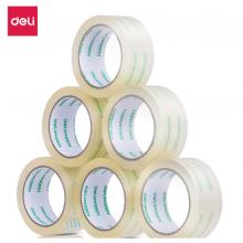 得力(deli)高品质高透明封箱胶带打包胶带 45mm*60m*50um 6卷/筒 办公用品 筒装 33192