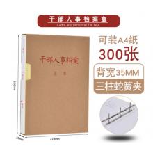 恒利源HLY 干部人事档案盒（10个装）新标准三柱蛇簧纸质 硬纸板档案夹 3.5CM干部人事档案盒 1个