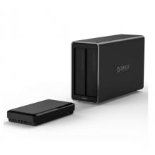 奥睿科(ORICO)3.5英寸USB3.0磁盘阵列台式机硬盘存储RAID柜 支持16TB硬盘 双盘位磁吸式NS200RU3