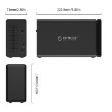 奥睿科(ORICO)3.5英寸磁盘阵列硬盘柜USB3.1/Type-C多盘位RAID 双盘USB3.1磁盘阵列盒 NS200RC3