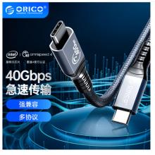 奥睿科（ORICO）兼容雷电4数据线3线USB4全功能PD100W快充Type-C公对公雷雳Macbook华为笔记本4K视频投屏线