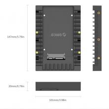 奥睿科(ORICO)硬盘转接盒托架 2.5英寸转3.5英寸转换架 SSD转3.5英寸硬盘盒 黑色1125SS