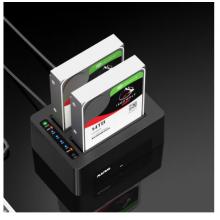 麦沃MAIWO 硬盘底座 USB3.0外置读取3.5英寸双盘拷贝机串口机械固态硬盘盒子 硬盘拷贝机+数据抹除机-K3082CE
