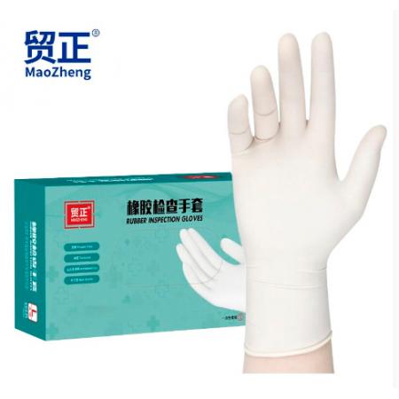一次性橡胶手套	贸正/大号L码/100只/盒
