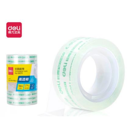 deli得力30079学生胶带18mm*18m*38um(4卷/筒)