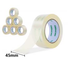 得力高品质高透明封箱胶带打包胶带 45mm*100m*50um 6卷/筒33193