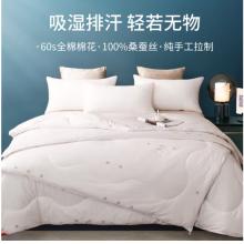 南极人NanJiren【纯棉抑菌面料】100%纯蚕丝子母被芯二合一被子 加厚春秋 双人200*230cm约8斤