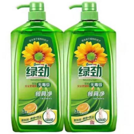 绿劲妈妈壹选新一代餐具净天然柠檬草1.28kg两瓶装