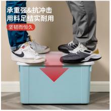  禧仕多 环保加厚抗压塑料收纳箱 35L 搬家箱1个装 航海蓝 衣物整理箱 玩具收纳储物箱