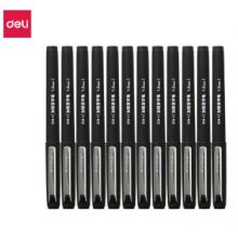 得力（deli）S34 签字笔  黑色1.0mm 12支/盒