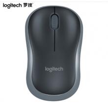 罗技（Logitech）M185鼠标 无线鼠标 办公鼠标 对称鼠标 黑色灰边 带无线2.4G接收器