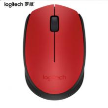 罗技（Logitech）M170鼠标 无线鼠标 办公鼠标 对称鼠标 红色 带无线2.4G接收器