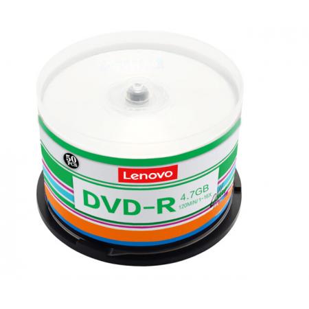 联想（Lenovo）DVD-R 光盘/刻录盘 16速4.7GB 办公系列 桶装50片 空白光盘