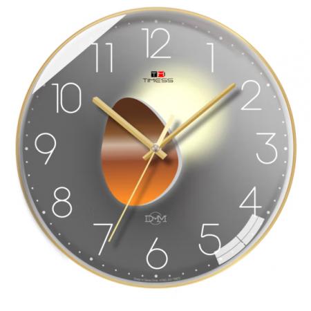 Timess T 挂钟 钟表客厅挂钟创意时尚家用表挂墙免打孔轻奢光影石英钟挂表 S11-4【30厘米款】