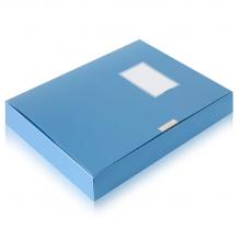 得力(deli)12只55mmA4可折叠便携文件盒档案盒 财务凭证考试收纳 办公用品5643