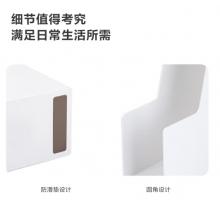 得力纽赛(NUSIGN)极简风文件框 德国创意设计 书立盒A4文件架文件收纳架办公桌面收纳整理 净白NS022