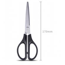 得力(deli)170mm办公 剪刀 1把 办公用品 黑色0603