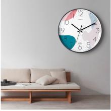 Timess 挂钟钟表客厅创意北欧时钟万年历温度石英钟简约轻奢表挂墙 P50-2【30厘米款】