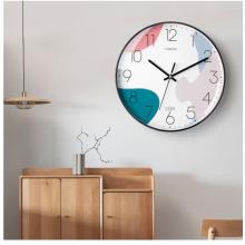 Timess 挂钟钟表客厅创意北欧时钟万年历温度石英钟简约轻奢表挂墙 P51-2【35厘米款】