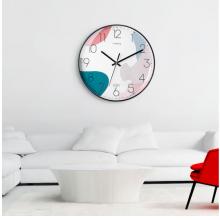 Timess 挂钟钟表客厅创意北欧时钟万年历温度石英钟简约轻奢表挂墙 P51-2【35厘米款】