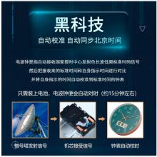 Timess 挂钟 电波钟客厅万年历钟表时尚简约北欧双日历温度时钟自动对时智能钟表挂墙表 轻奢绿35CM电波款