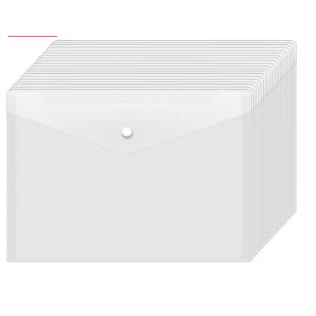 易利丰（elifo） 20个装A4按扣学生透明文件袋 办公用品 文具C310E