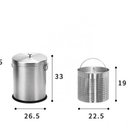 不锈钢茶渣桶	HC Φ265*330