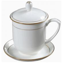 景德镇骨瓷茶杯陶瓷杯子带盖办公室水杯