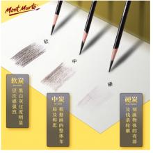 蒙玛特(Mont Marte)软性素描炭笔12支盒装 美术绘画石墨铅笔学生初学速写碳笔 练习写生画画专用画笔PNX0005