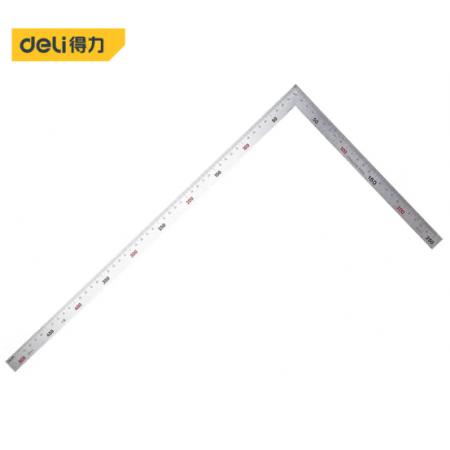 得力（deli）不锈钢拐尺钢角尺L型尺木工直角90度尺双面刻度250x500mmDL7150
