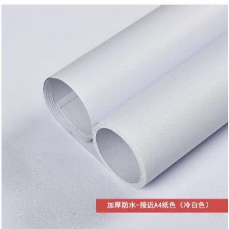 墙纸自粘加厚加宽 50cm*12m长 防水pvc墙翻新贴 纯白