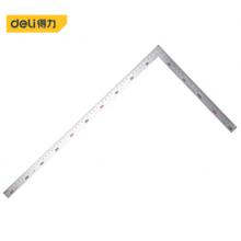得力（deli）不锈钢拐尺钢角尺L型尺木工直角90度尺双面刻度250x500mmDL7150