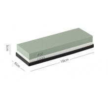 白玉刚硅胶底18*6*3cm 双面磨刀石