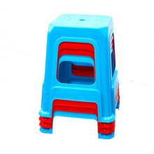 纤叶塑料凳子 家用加厚方凳 大小板凳换鞋凳高凳矮凳塑胶凳餐桌椅 加厚蓝色