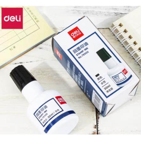 得力（deli） 回墨日期印年月日可调时间印章 生产日期打码机 办公用品 配套回墨印油-黑色